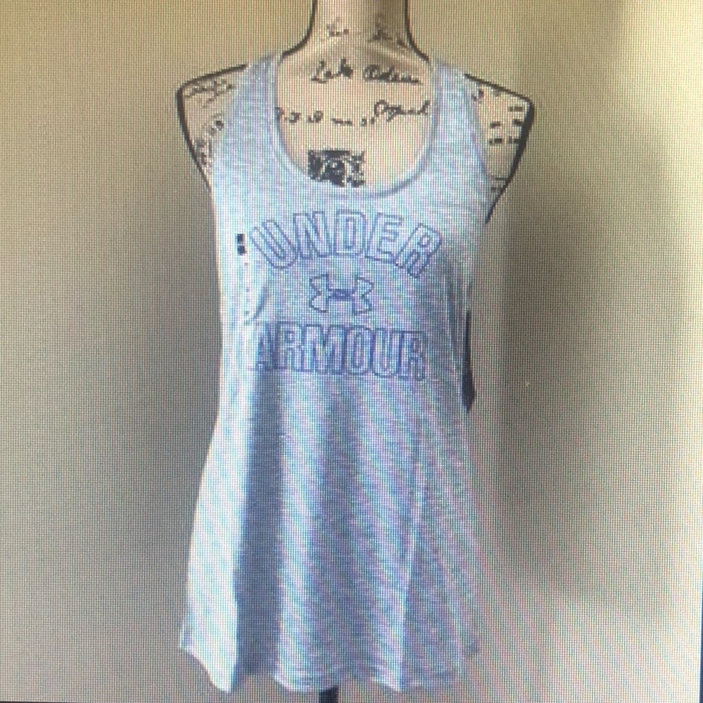 Grey underarmour gym tank